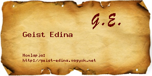 Geist Edina névjegykártya